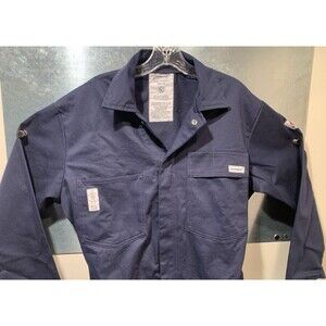 Ironwear 6500FR-N Cat-2 Coveralls Size 40 Flame Resistant Navy Blue New w/o Tags